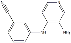 3-[(3-aminopyridin-4-yl)amino]benzonitrile Struktur