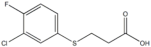 3-[(3-chloro-4-fluorophenyl)thio]propanoic acid Struktur