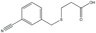 3-[(3-cyanobenzyl)thio]propanoic acid Struktur