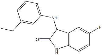 3-[(3-ethylphenyl)amino]-5-fluoro-2,3-dihydro-1H-indol-2-one Struktur