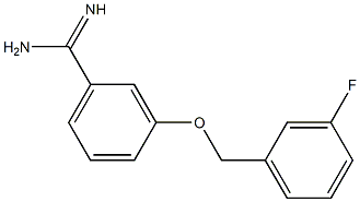 3-[(3-fluorobenzyl)oxy]benzenecarboximidamide Struktur