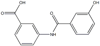 3-[(3-hydroxybenzoyl)amino]benzoic acid Struktur