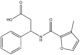 3-[(3-methyl-2-furoyl)amino]-3-phenylpropanoic acid Struktur