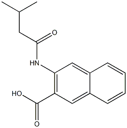 3-[(3-methylbutanoyl)amino]-2-naphthoic acid Struktur