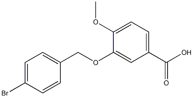 3-[(4-bromobenzyl)oxy]-4-methoxybenzoic acid Struktur