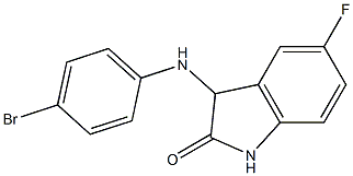 3-[(4-bromophenyl)amino]-5-fluoro-2,3-dihydro-1H-indol-2-one Struktur