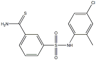 3-[(4-chloro-2-methylphenyl)sulfamoyl]benzene-1-carbothioamide Struktur