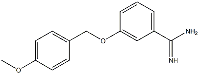 3-[(4-methoxybenzyl)oxy]benzenecarboximidamide Struktur