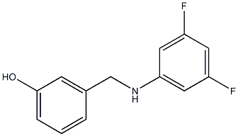 3-{[(3,5-difluorophenyl)amino]methyl}phenol Struktur