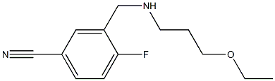 3-{[(3-ethoxypropyl)amino]methyl}-4-fluorobenzonitrile Struktur