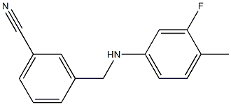 3-{[(3-fluoro-4-methylphenyl)amino]methyl}benzonitrile Struktur