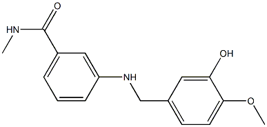 3-{[(3-hydroxy-4-methoxyphenyl)methyl]amino}-N-methylbenzamide Struktur