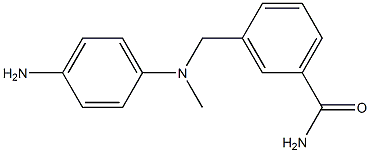 3-{[(4-aminophenyl)(methyl)amino]methyl}benzamide Struktur