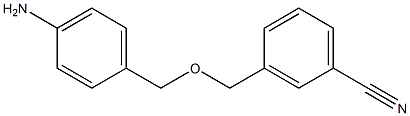 3-{[(4-aminophenyl)methoxy]methyl}benzonitrile Struktur