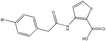 3-{[(4-bromophenyl)acetyl]amino}thiophene-2-carboxylic acid Struktur