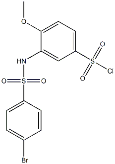 3-{[(4-bromophenyl)sulfonyl]amino}-4-methoxybenzenesulfonyl chloride Struktur