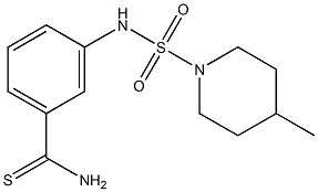 3-{[(4-methylpiperidine-1-)sulfonyl]amino}benzene-1-carbothioamide Struktur