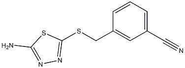 3-{[(5-amino-1,3,4-thiadiazol-2-yl)sulfanyl]methyl}benzonitrile Struktur