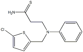 3-{[(5-chlorothiophen-2-yl)methyl](phenyl)amino}propanethioamide Struktur