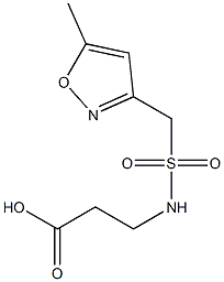 3-{[(5-methyl-1,2-oxazol-3-yl)methane]sulfonamido}propanoic acid Struktur