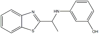 3-{[1-(1,3-benzothiazol-2-yl)ethyl]amino}phenol Struktur