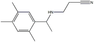 3-{[1-(2,4,5-trimethylphenyl)ethyl]amino}propanenitrile Struktur