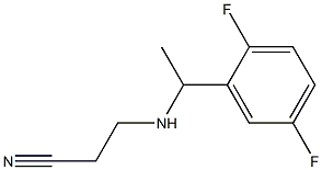 3-{[1-(2,5-difluorophenyl)ethyl]amino}propanenitrile Struktur