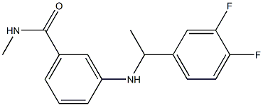 3-{[1-(3,4-difluorophenyl)ethyl]amino}-N-methylbenzamide Struktur