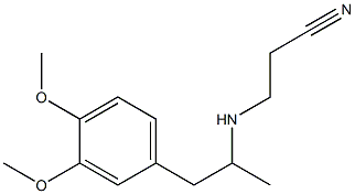 3-{[1-(3,4-dimethoxyphenyl)propan-2-yl]amino}propanenitrile Struktur