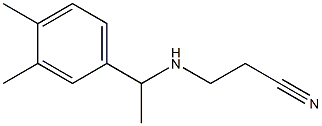 3-{[1-(3,4-dimethylphenyl)ethyl]amino}propanenitrile Struktur