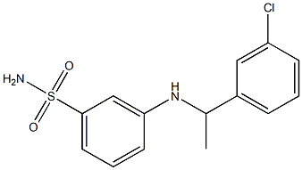 3-{[1-(3-chlorophenyl)ethyl]amino}benzene-1-sulfonamide Struktur