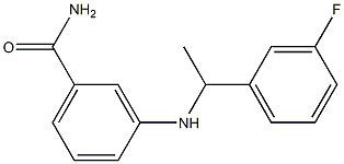 3-{[1-(3-fluorophenyl)ethyl]amino}benzamide Struktur