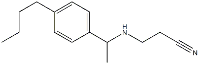 3-{[1-(4-butylphenyl)ethyl]amino}propanenitrile Struktur