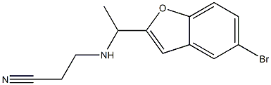 3-{[1-(5-bromo-1-benzofuran-2-yl)ethyl]amino}propanenitrile Struktur