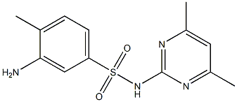 3-amino-N-(4,6-dimethylpyrimidin-2-yl)-4-methylbenzene-1-sulfonamide Struktur