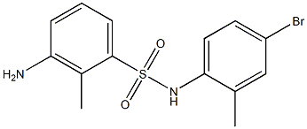 3-amino-N-(4-bromo-2-methylphenyl)-2-methylbenzene-1-sulfonamide Struktur