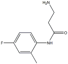 3-amino-N-(4-fluoro-2-methylphenyl)propanamide Struktur