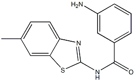 3-amino-N-(6-methyl-1,3-benzothiazol-2-yl)benzamide Struktur