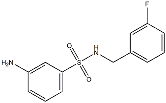 3-amino-N-[(3-fluorophenyl)methyl]benzene-1-sulfonamide Struktur