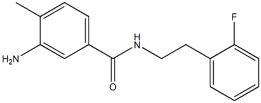 3-amino-N-[2-(2-fluorophenyl)ethyl]-4-methylbenzamide Struktur