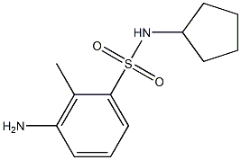 3-amino-N-cyclopentyl-2-methylbenzene-1-sulfonamide Struktur