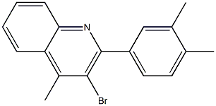 3-bromo-2-(3,4-dimethylphenyl)-4-methylquinoline Struktur