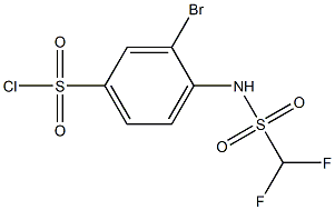 3-bromo-4-(difluoromethanesulfonamido)benzene-1-sulfonyl chloride Struktur