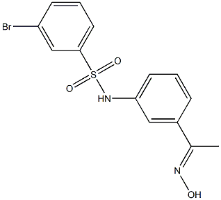 3-bromo-N-{3-[1-(hydroxyimino)ethyl]phenyl}benzene-1-sulfonamide Struktur