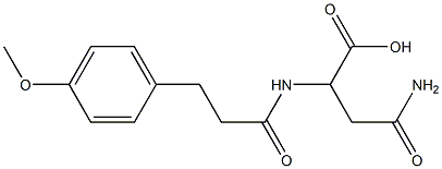 3-carbamoyl-2-[3-(4-methoxyphenyl)propanamido]propanoic acid Struktur