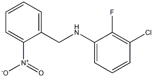 3-chloro-2-fluoro-N-[(2-nitrophenyl)methyl]aniline Struktur