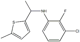 3-chloro-2-fluoro-N-[1-(5-methylthiophen-2-yl)ethyl]aniline Struktur