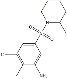 3-chloro-2-methyl-5-[(2-methylpiperidine-1-)sulfonyl]aniline Struktur