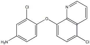 3-chloro-4-[(5-chloroquinolin-8-yl)oxy]aniline Struktur