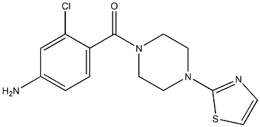 3-chloro-4-{[4-(1,3-thiazol-2-yl)piperazin-1-yl]carbonyl}aniline Struktur